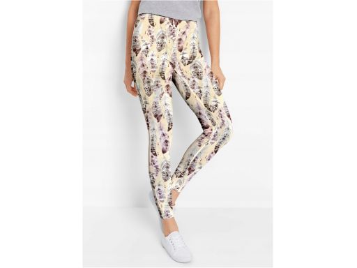 B.p.c wygodne legginsy w piórka r.40/42