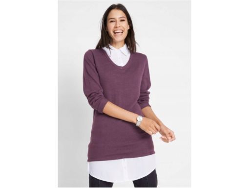 *b.p.c sweter 2w1 z białą koszulą r.36/38