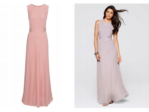 B.p.c sukienka plisowana maxi morelowa 40.