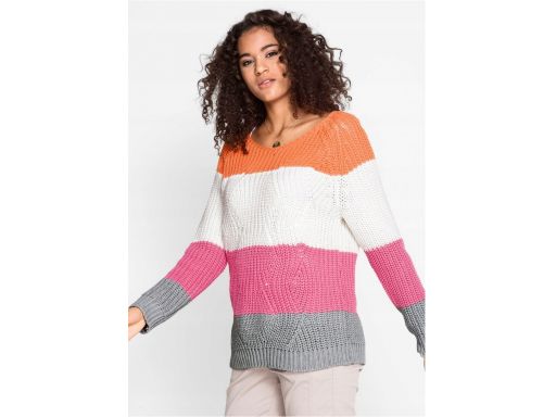 *b.p.c sweter w pasy kolorowe damski r.48/50