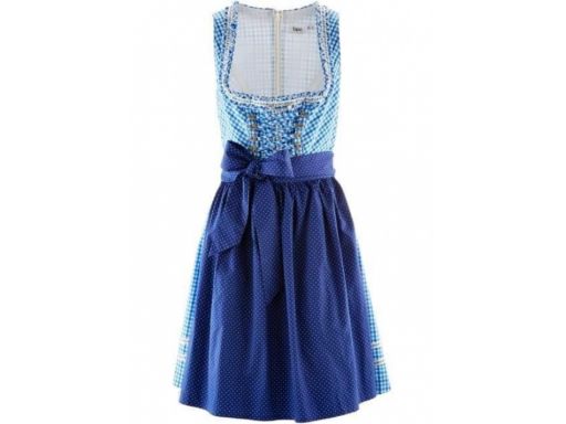 *b.p.c. sukienka ludowa z fartuchem niebieska 38