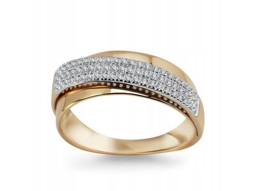 Złoty pierścionek pxd5873 - diament