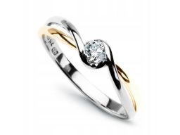 Złoty pierścionek pxd1943y - diament