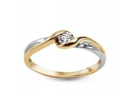Złoty pierścionek pxd5028 - diament