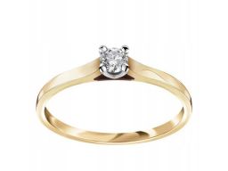 Złoty pierścionek pzd5518 - diament