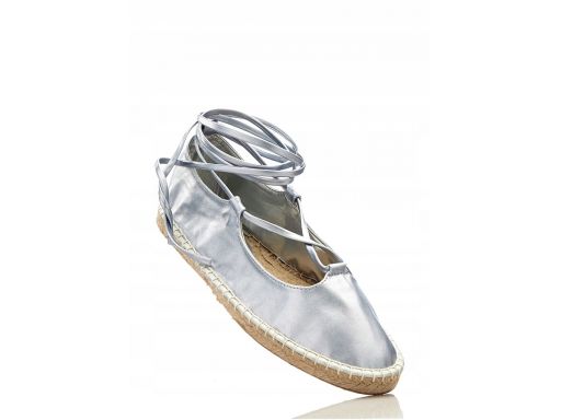 B.p.c metaliczne espadryle wiązane na kostce r.37