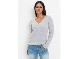 *b.p.c sweter szary z wycięciami na plecach ^44/46