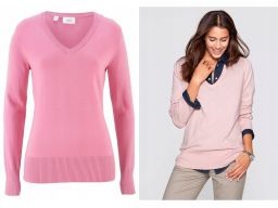 *b.p.c sweterek różowy bawełniany damski 36/38.