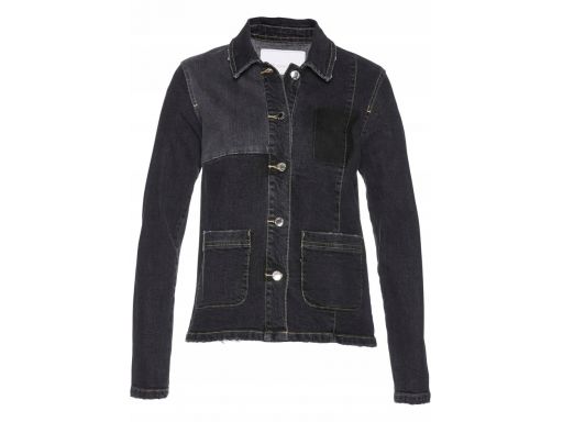 B.p.c kurtka jeansowa patchworkowa czarna r.44