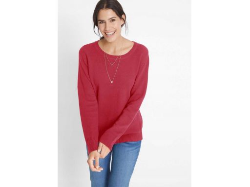 *b.p.c czerwony sweter z bawełny 44/46.