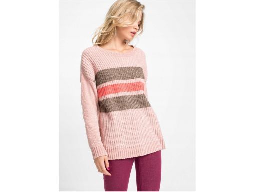 B.p.c różowy sweter w paski 36/38. .