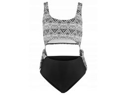 B.p.c monokini czarno biały *38