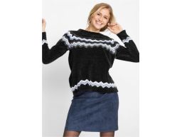 *b.p.c sweter z szenilii wzorzysta r.48/50