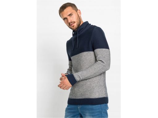 B.p.c sweter męski czarno-szary s.