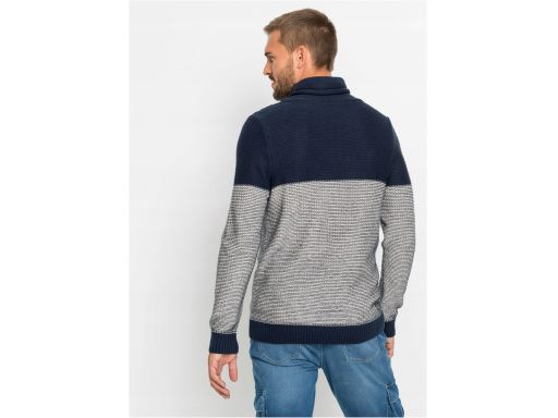 B.p.c sweter męski czarno-szary s.