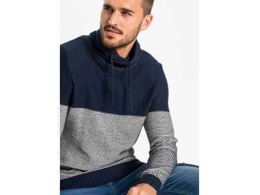 B.p.c sweter męski czarno-szary s.