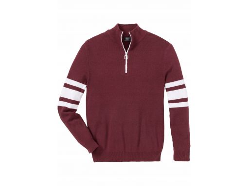 *b.p.c sweter bordowy męski z półgolfem s.