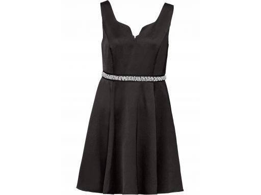B.p.c elegancka czarna sukienka z perełkami *38