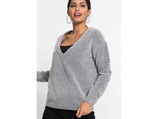 *b.p.c sweter z szenilii szary ^48/50