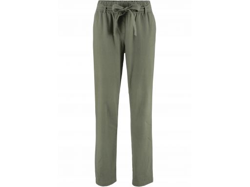 B.p.c spodnie lniane z wiązanym paskiem zielone*34