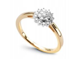 Złoty pierścionek pxd2582 - diament