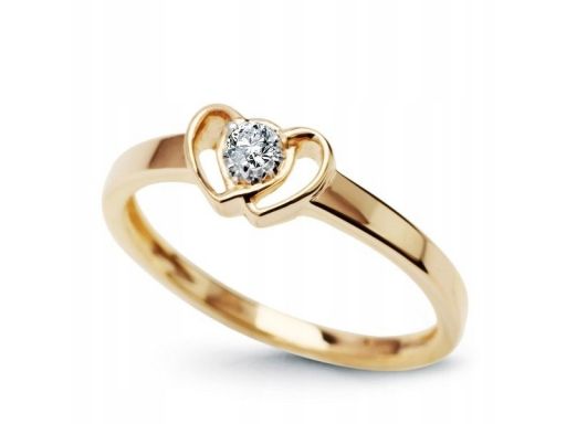 Złoty pierścionek pzd3903 - diament