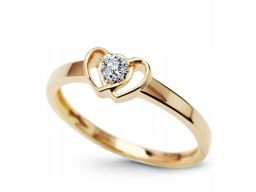 Złoty pierścionek pzd3903 - diament