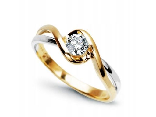 Złoty pierścionek pxd4357 - diament