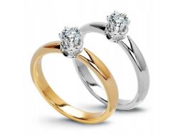 Złoty pierścionek pbd1595v - diament