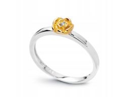 Złoty pierścionek pbd3748 - diament