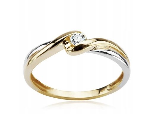 Złoty pierścionek pxd0497 - diament