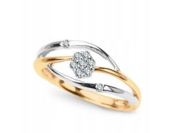 Złoty pierścionek pxd3686 - diament