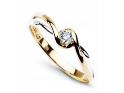 Złoty pierścionek pxd1410 - diament