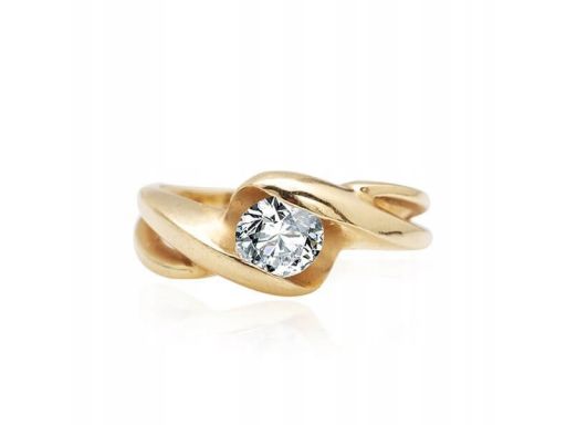 Złoty pierścionek pzd06625 - diament