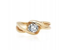 Złoty pierścionek pzd06625 - diament