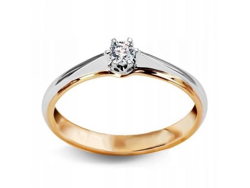 Złoty pierścionek pxd4947 - diament