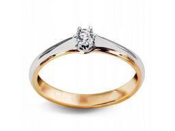 Złoty pierścionek pxd4947 - diament