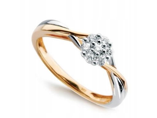Złoty pierścionek pxd5621 - diament