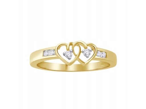 Złoty pierścionek pzd3897 - diament