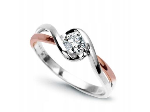 Złoty pierścionek prd4357 - diament