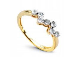 Złoty pierścionek pxd2569 - diament