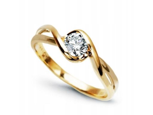 Złoty pierścionek pzd4357 - diament
