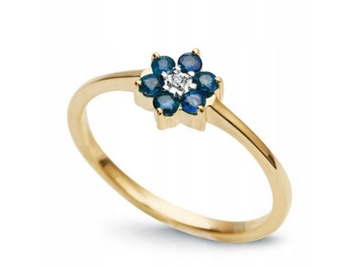 Złoty pierścionek pzd0523 - diament