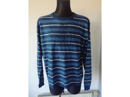 Easy r.xl/xxl sweter stan bdb paski męski cienki