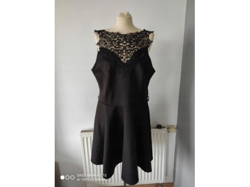 New look r.20/48 4xl sukienka s.bdb koronka czarna