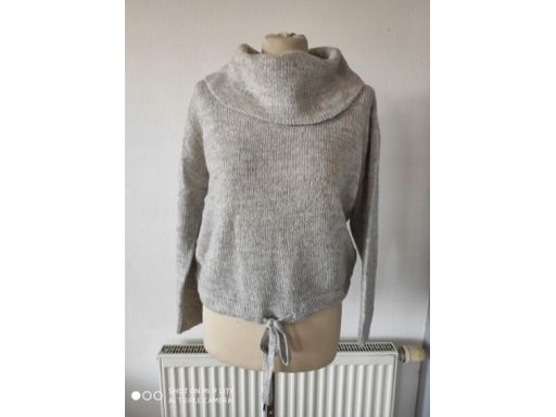 H&m r.40/42 sweter s.bdb golf wiązany krótki