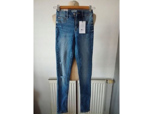 Cubus r.xs jeansy nowe spodnie rurki promocja