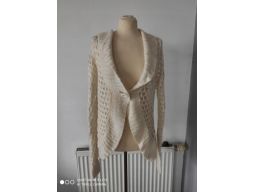 Esprit r.14/42 xl sweter nowy narzuta guzik ażur