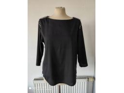 H&m r.10/38 m bluzka s.bdb czarna dżety hit!