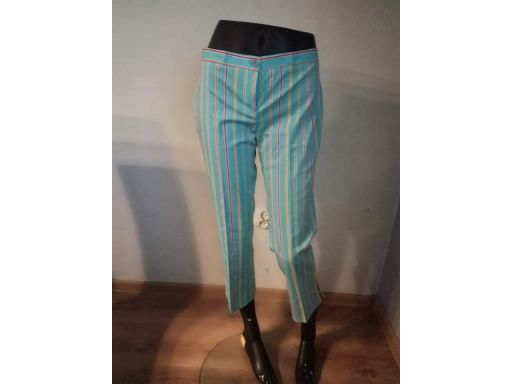 Diva r.14/42 xl spodnie nowe eleganckie paski 7/8